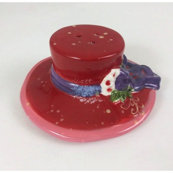 Vintage CIC Ladies In Red The Red Hat Society Salt & Pepper Shakers - Picture 9 of 13